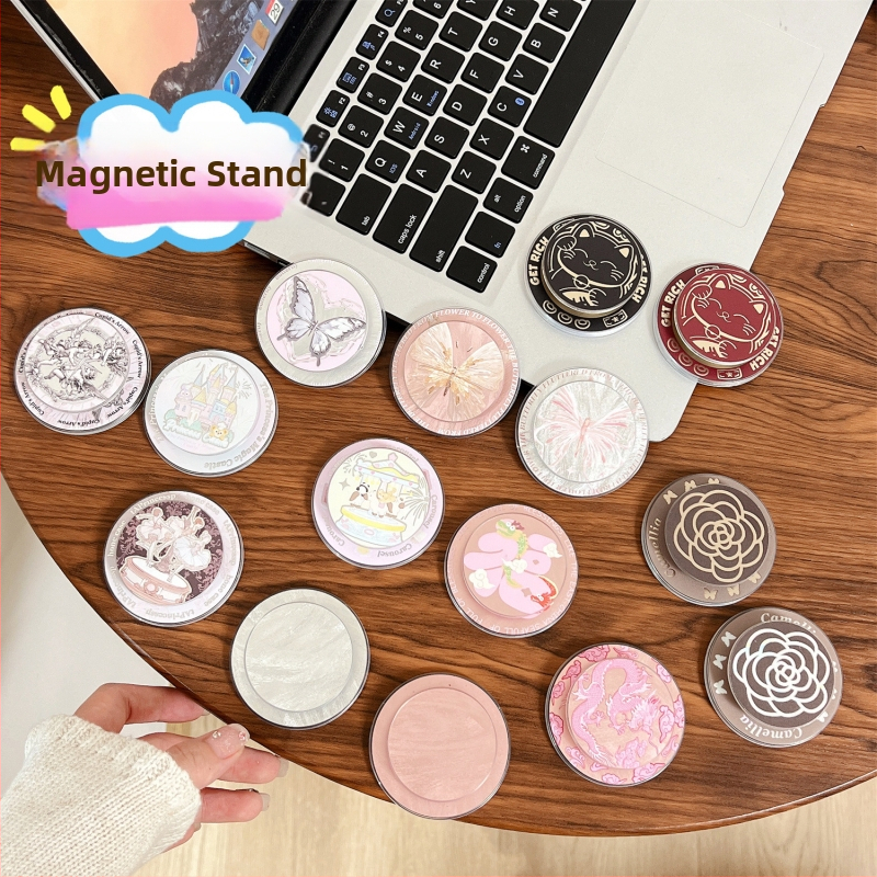 Magnētiska telefona statīva ar karikatūras spoguli, saderīgs ar Apple un Android viedtālruņiem, noņemams spoguļa elements, modelis SJ-LX001, akrils