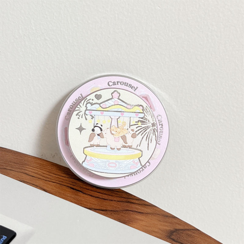 Magnētiska telefona statīva ar karikatūras spoguli, saderīgs ar Apple un Android viedtālruņiem, noņemams spoguļa elements, modelis SJ-LX001, akrils