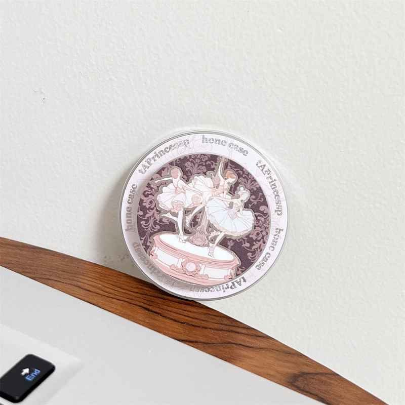 Magnētiska telefona statīva ar karikatūras spoguli, saderīgs ar Apple un Android viedtālruņiem, noņemams spoguļa elements, modelis SJ-LX001, akrils