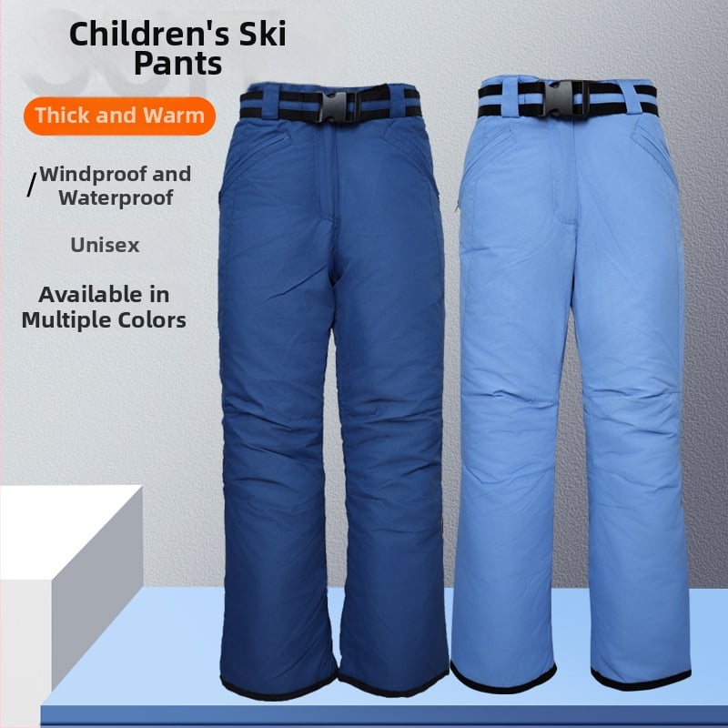 Dječje skijaške hlače, flis podstava, prozračne (Materijal: poliester vlakna • Vanjska tkanina: mješavina poliester vlakana • Punjilo: PP pamuk • Tkanina: mješavina kemijskih vlakana)