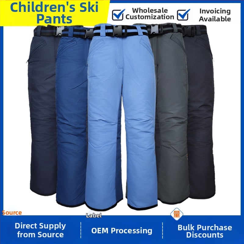 Dječje skijaške hlače, flis podstava, prozračne (Materijal: poliester vlakna • Vanjska tkanina: mješavina poliester vlakana • Punjilo: PP pamuk • Tkanina: mješavina kemijskih vlakana)