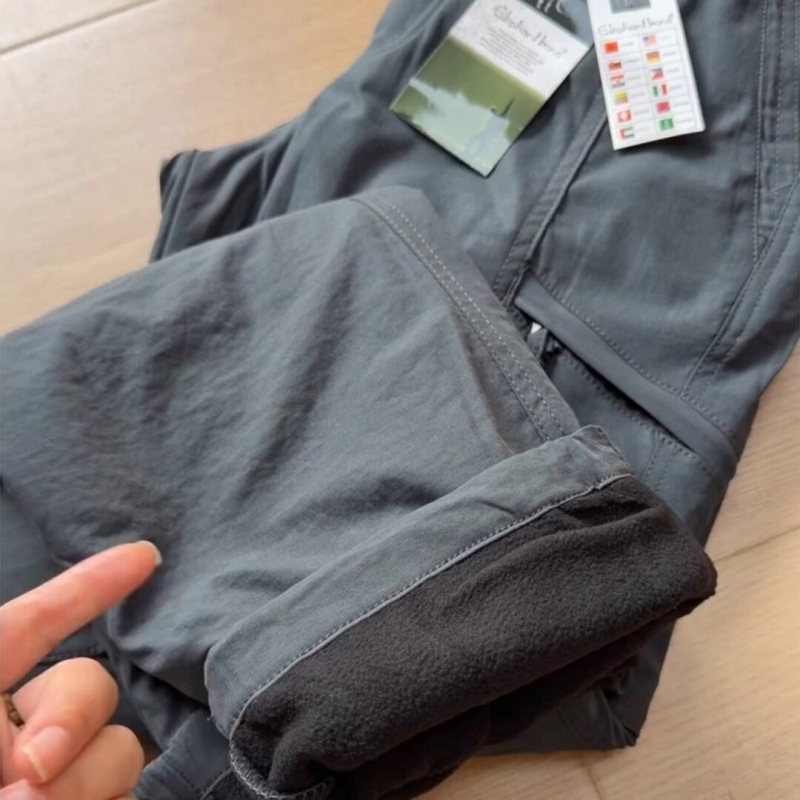 Muške američkog stila soft-shell cargo hlače s flisom, otporne na vjetar i hladnoću, materijal poliester/akril.