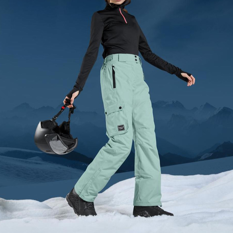 Sieviešu slēpošanas bikses – ūdensnecaurlaidīgas, pretvēja, siltas, elpojošas, 100% poliesteris