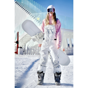 Snowboard hlače s naramenicama – vodootporne, otporne na vjetar, prozračne, tople, punjene pamukom