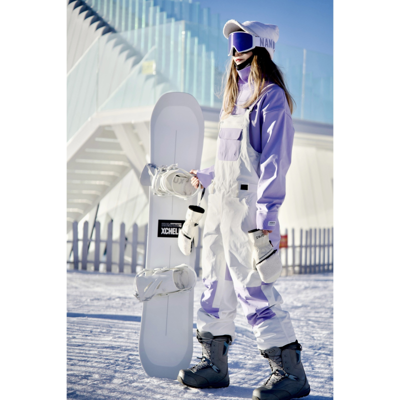 Snowboard hlače s naramenicama – vodootporne, otporne na vjetar, prozračne, tople, punjene pamukom