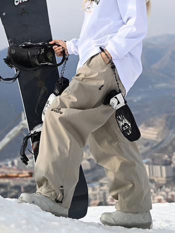 Női sínadrág pántokkal, vízálló és szélálló, kopásálló Heattech technológiával, Oxford szövet horizontális csíkokkal, poliészter