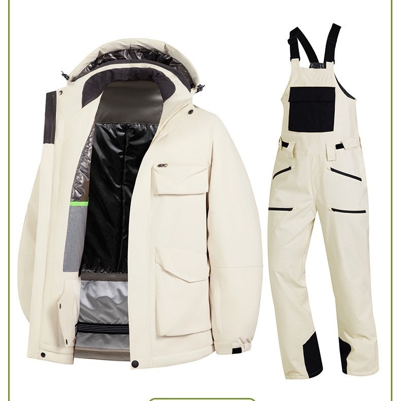 Uniszex síruha bibdzseki szett – vízálló 5000, poliészter szövet, poliészter bélés, stílus 7099+7097