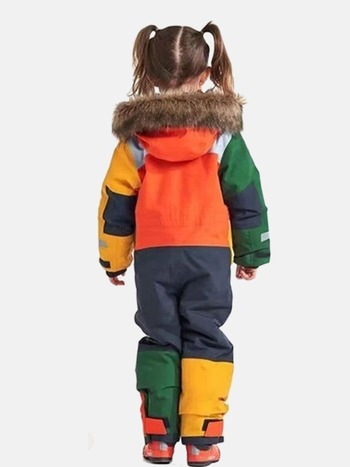 Gyerekeknek készült egyrészes síoverál, szélálló, vízálló, meleg, polár bélés, pamutkeverék anyag, modell 1886, uniszex