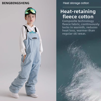 Gyerekeknek szóló sínadrág vállpánttal – vízálló, szélálló és meleg, pamut töltőanyag, Bounce rope márka, kód H005_