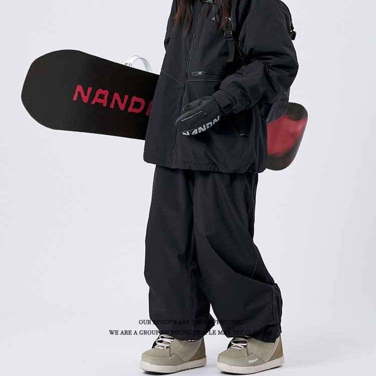 Sí nadrágok, vízálló és szélálló, laza szabású, Oxford anyag, 100% poliészter