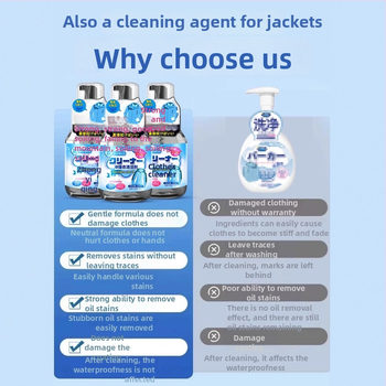Καθαριστικό για μπουφάν εξωτερικού χώρου, επισκευή βαφής αδιαβροχοποίησης, ασφαλές για υφάσματα, 330 ml, εγχώρια μάρκα