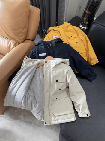 Унисекс детско яке с качулка - водоустойчиво 1000mm, ветроустойчиво, полиестер, зима, за деца 8–9 години