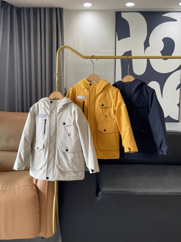 Унисекс детско яке с качулка - водоустойчиво 1000mm, ветроустойчиво, полиестер, зима, за деца 8–9 години