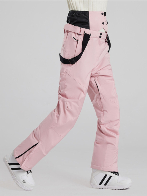 Sí nadrág férfiaknak és nőknek, vízálló és lélegző, selyemszál töltéssel, kopásálló, vállpántokkal