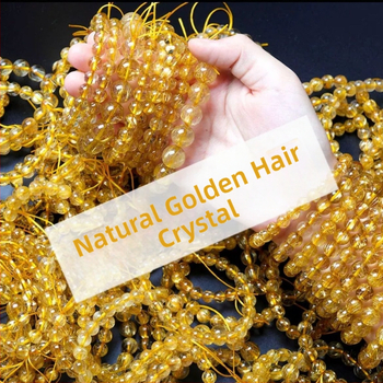 Βραχιόλι με Golden Hair Crystal — Κινεζικό στυλ, συσκευασμένο σε κουτί δώρου, Χειμώνας 2020
