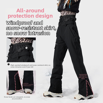 Vector kültéri vízálló és széltől védett meleg sínadrág nőknek és férfiaknak, snowboardozáshoz, síeléshez és túrázáshoz, poliészter rost töltettel