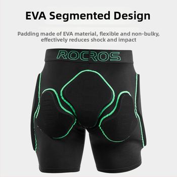 Sívédő csípő rövidnadrág - uniszex (anyag Nylon Brush Lycra; bélés Nylon mesh; töltet 10 mm hab; havas sportokra)