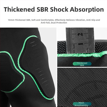 Sívédő csípő rövidnadrág - uniszex (anyag Nylon Brush Lycra; bélés Nylon mesh; töltet 10 mm hab; havas sportokra)