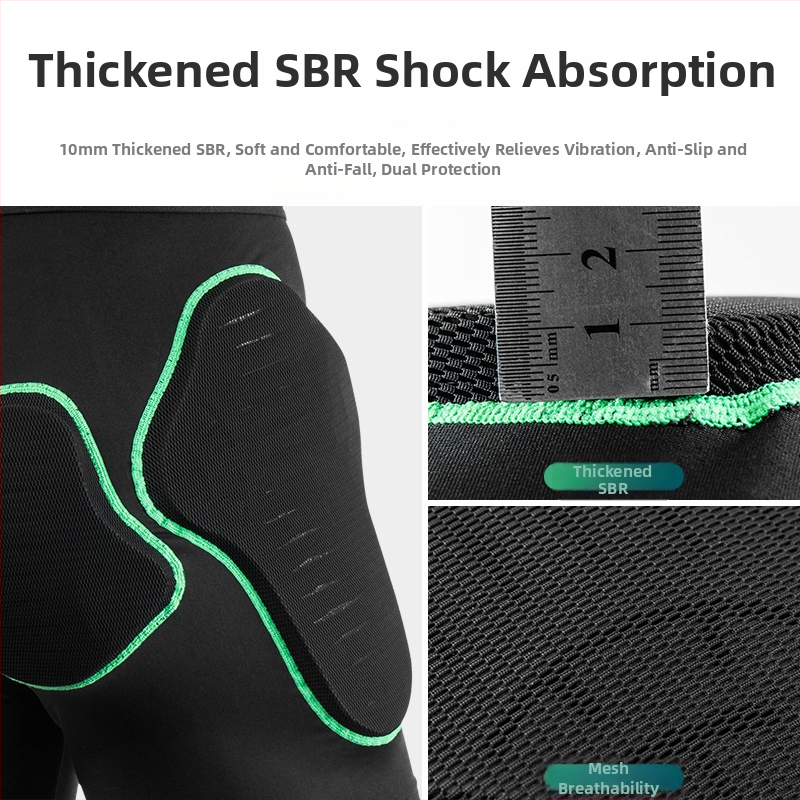 Unisex lyžiarske ochranné šortky na boky - (materiál Nylon Brush Lycra; podšívka Nylon mesh; výplň 10 mm peny; pre ľadové a zimné športy)