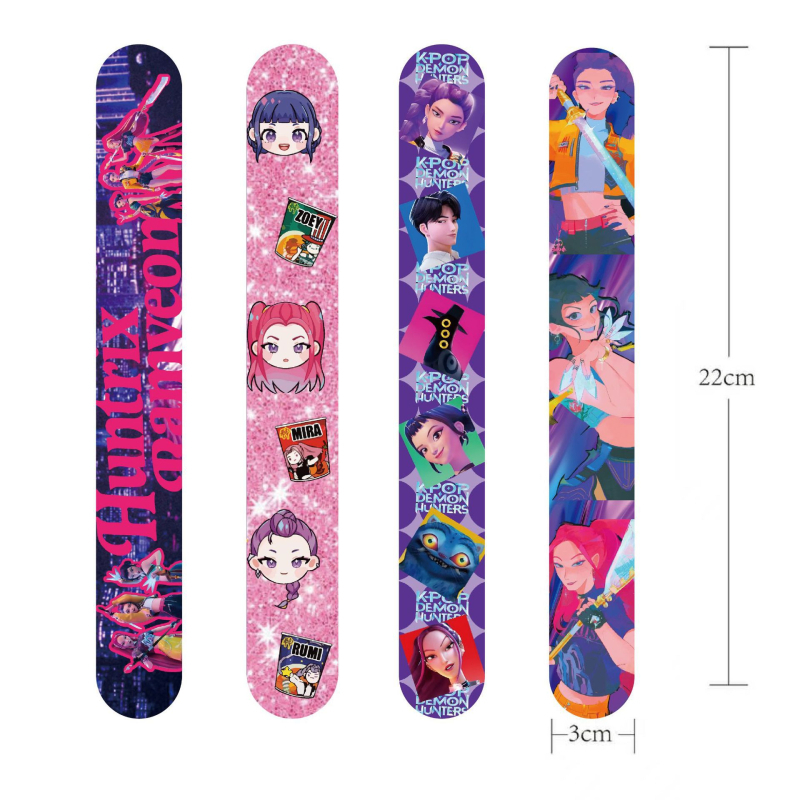 Bērnu rokassprādze ar K-pop tēmu, karikatūras stila, PVC materiāls, ar drukātu logotipu, dzimšanas dienas formā