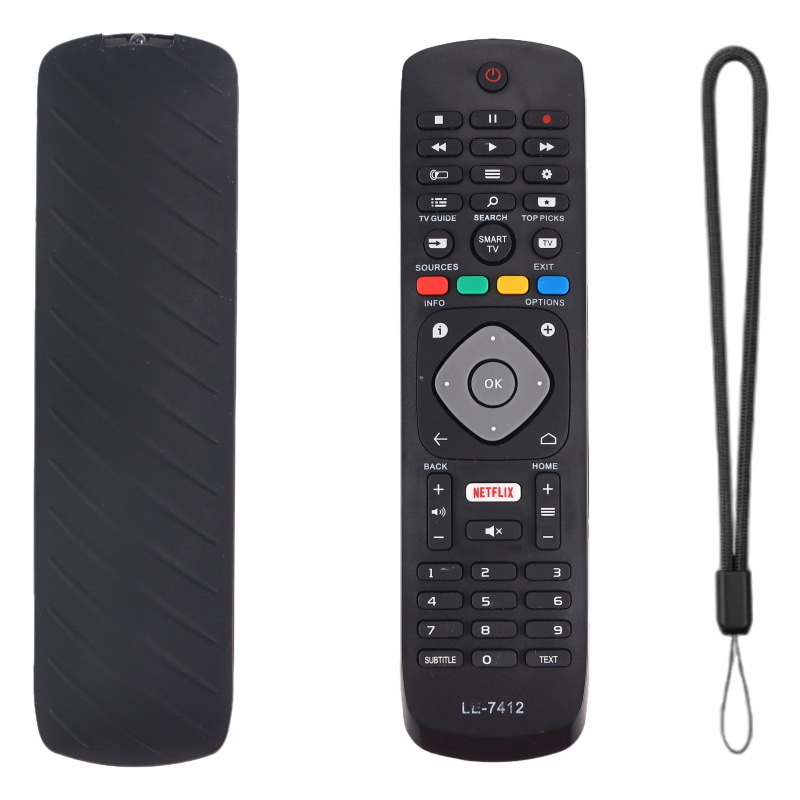 Нов удебелен силиконов, светещ, устойчив на падане калъф за дистанционни управления за телевизори PHILIPS