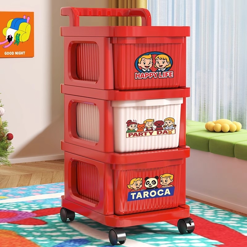 Guļamistabas uzglabāšanas kumode ar 4 plauktiem, PP materiāls, pārvietojams, moderns minimālisma stils