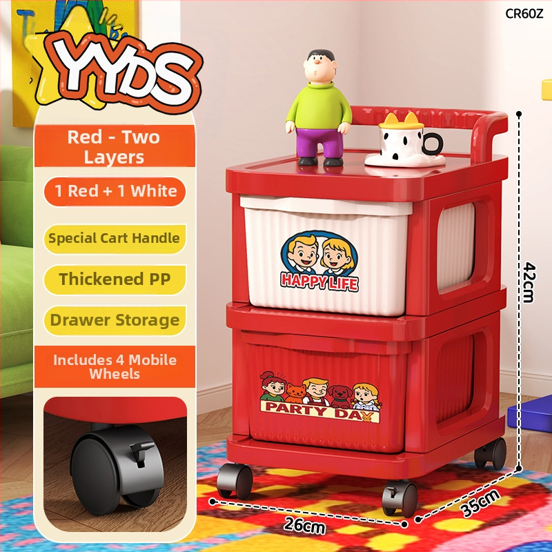 Guļamistabas uzglabāšanas kumode ar 4 plauktiem, PP materiāls, pārvietojams, moderns minimālisma stils