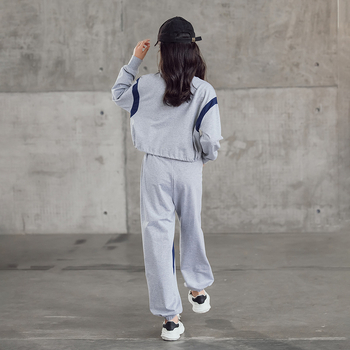 Dječji pamučni dvodijelni set, dugi rukav, bez kapuljače, korejski stil