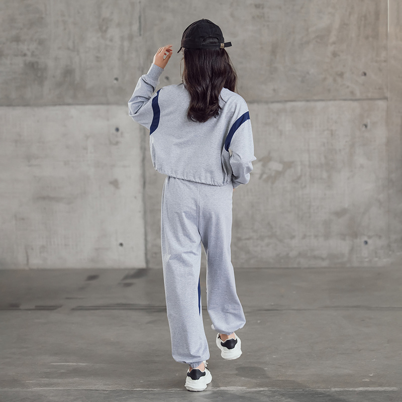 Dječji pamučni dvodijelni set, dugi rukav, bez kapuljače, korejski stil