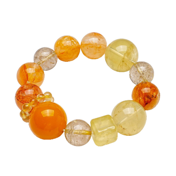 Βραχιόλι με Crystal Golden Hair Crystal, χαλκού κράμα, Shanwei, άνοιξη 2025, κινεζικού στυλ