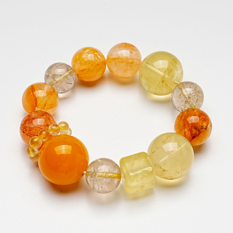 Βραχιόλι με Crystal Golden Hair Crystal, χαλκού κράμα, Shanwei, άνοιξη 2025, κινεζικού στυλ