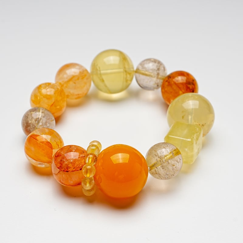 Βραχιόλι με Crystal Golden Hair Crystal, χαλκού κράμα, Shanwei, άνοιξη 2025, κινεζικού στυλ