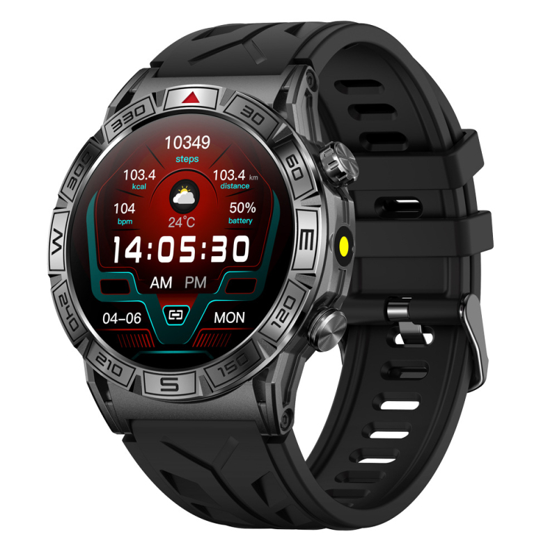 AMOLED kijelzős okosóra, úszásra alkalmas vízálló, pulzusmérés, vérnyomás és oxigénszint mérése.