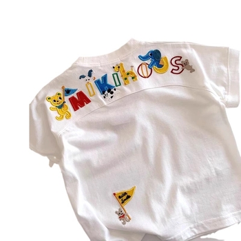 Dječji T-shirt od 100% pamuka, kratkih rukava, s okruglim izrezom, karikaturnim uzorkom, za dob 1–8 godina.