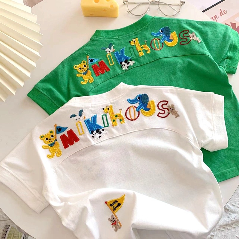 Dječji T-shirt od 100% pamuka, kratkih rukava, s okruglim izrezom, karikaturnim uzorkom, za dob 1–8 godina.