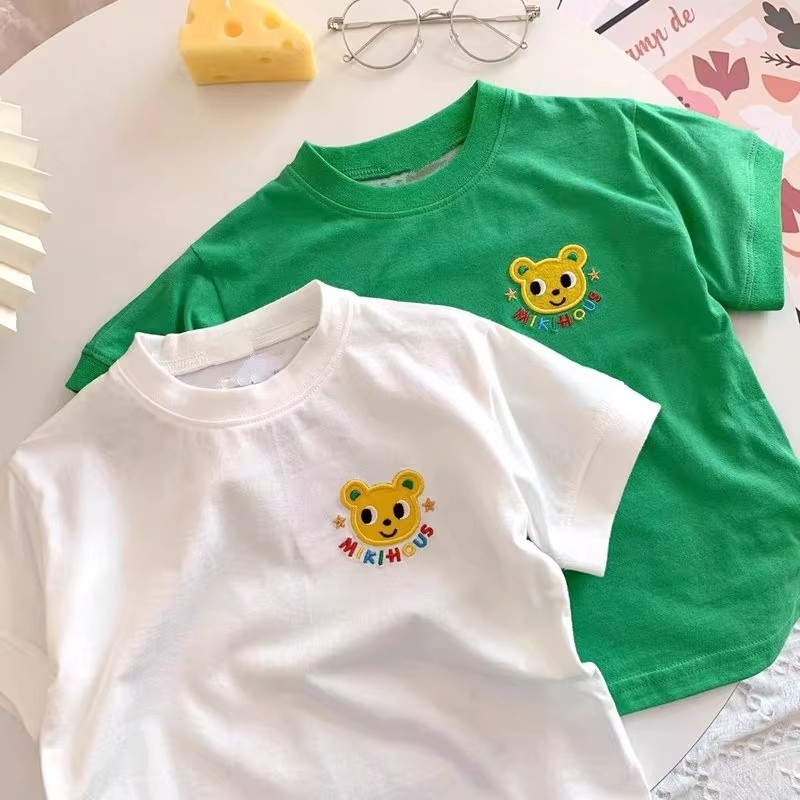 Dječji T-shirt od 100% pamuka, kratkih rukava, s okruglim izrezom, karikaturnim uzorkom, za dob 1–8 godina.