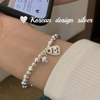 Brățară de mână din argint S925 cu mărgele rotunde facetate, brand sasa, cod produs Yhz012, finisaj: electroplacare, puritate: 925