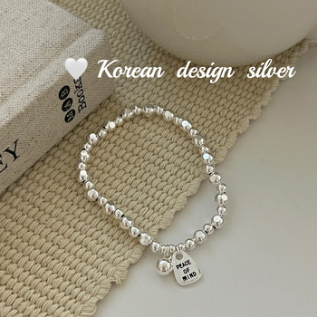 Brățară de mână din argint S925 cu mărgele rotunde facetate, brand sasa, cod produs Yhz012, finisaj: electroplacare, puritate: 925