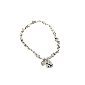 Brățară de mână din argint S925 cu mărgele rotunde facetate, brand sasa, cod produs Yhz012, finisaj: electroplacare, puritate: 925