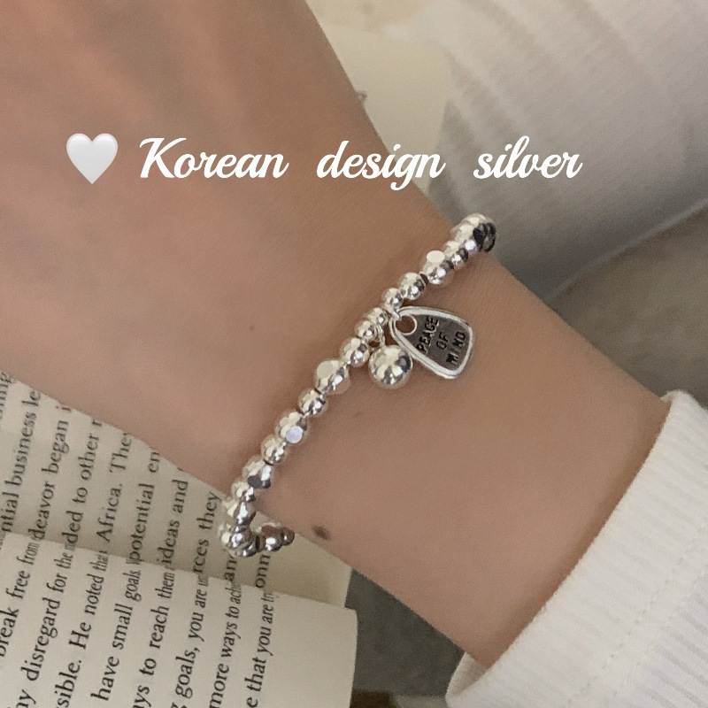 Brățară de mână din argint S925 cu mărgele rotunde facetate, brand sasa, cod produs Yhz012, finisaj: electroplacare, puritate: 925