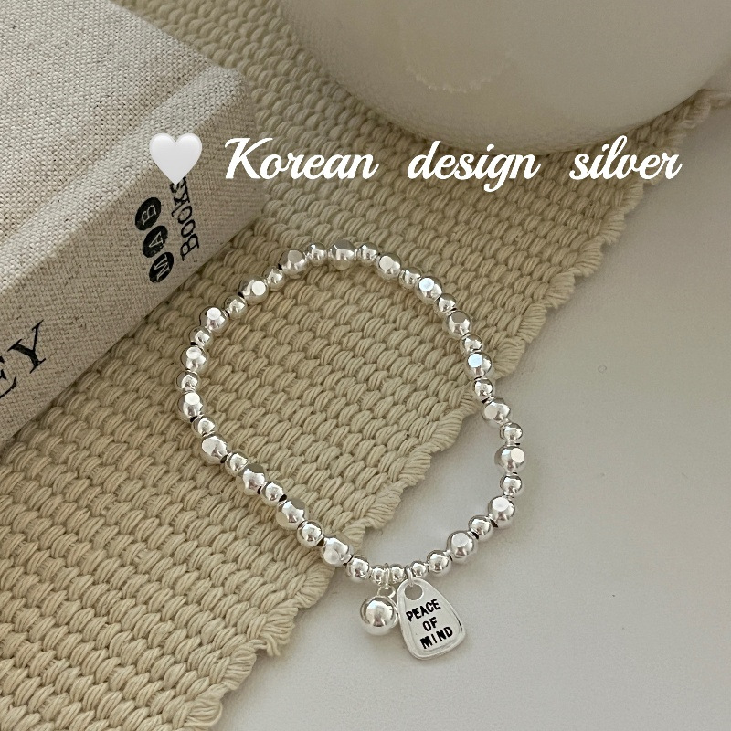 Brățară de mână din argint S925 cu mărgele rotunde facetate, brand sasa, cod produs Yhz012, finisaj: electroplacare, puritate: 925