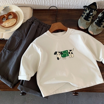 Παιδικό μακρυμάνικο μπλουζάκι, 100% βαμβάκι, στρογγυλός λαιμός, unisex, άνοιξη και φθινόπωρο, ηλικίες 3–8 ετών