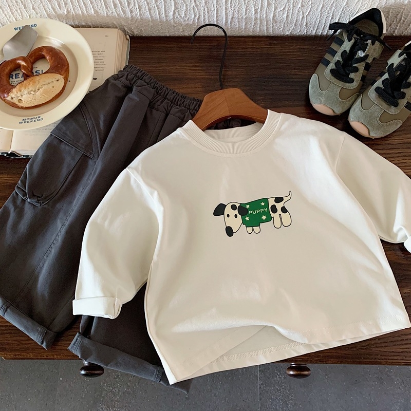 Παιδικό μακρυμάνικο μπλουζάκι, 100% βαμβάκι, στρογγυλός λαιμός, unisex, άνοιξη και φθινόπωρο, ηλικίες 3–8 ετών