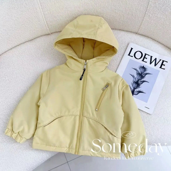 Dječja zimska jakna s kapuljačom, poliester tkanina i flis podstava, mekani dodir