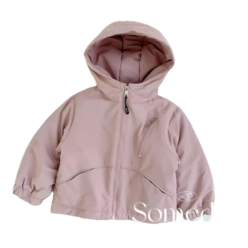 Dječja zimska jakna s kapuljačom, poliester tkanina i flis podstava, mekani dodir