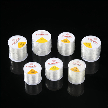 Кристална еластична корда за бижута за гривни — прозрачен, минималистичен стил; материал: пластмаса/смола; оригинален дизайн; за плетене на гривни