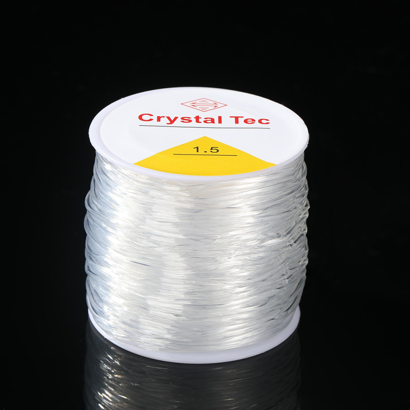 Кристална еластична корда за бижута за гривни — прозрачен, минималистичен стил; материал: пластмаса/смола; оригинален дизайн; за плетене на гривни