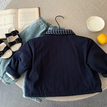 Dječja prešivana jakna, 100% pamuk, zatvarač, dugi rukavi, zima 2025, za djecu od 3 do 8 godina