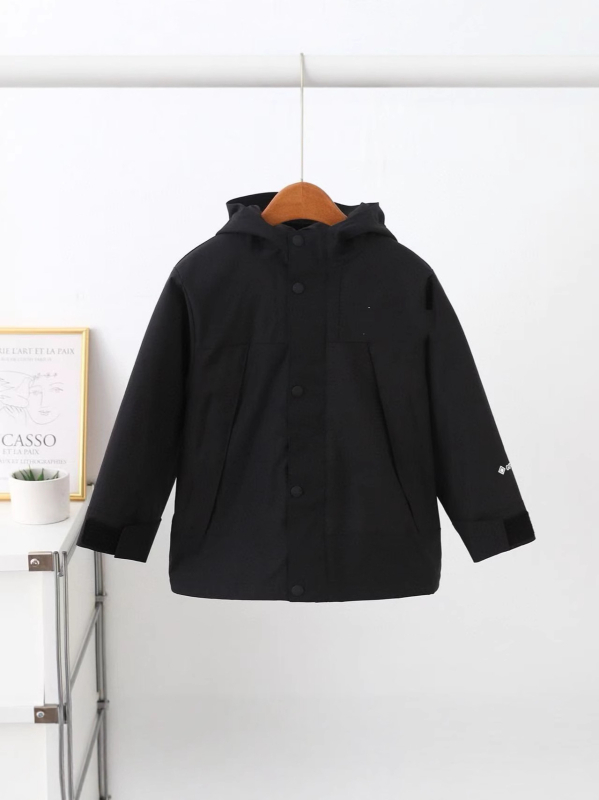 Vaikų gobtuvinė striukė su fleece pamušalu, kvėpuojanti, vėją atspari, 100% poliesteris, vandeniui atspari iki 1000 mm, skirta 7–12 metų, modelis 5201