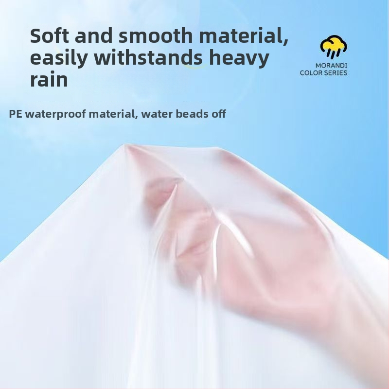 Vienkartinis viso kūno lietaus apsiaudas, storas PE audinys, suaugusiems, 001